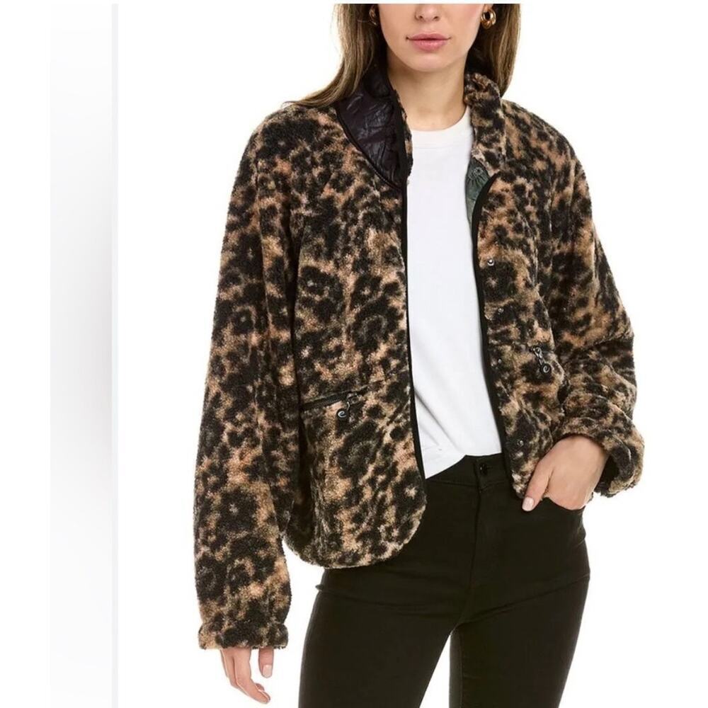 Calme Johnny Was Full Zip Fleece Jacket Multi Women's Size S NWT